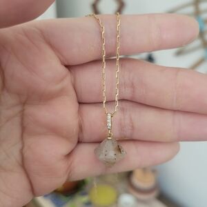 Novalita 14k rutilated quartz charm/pendant